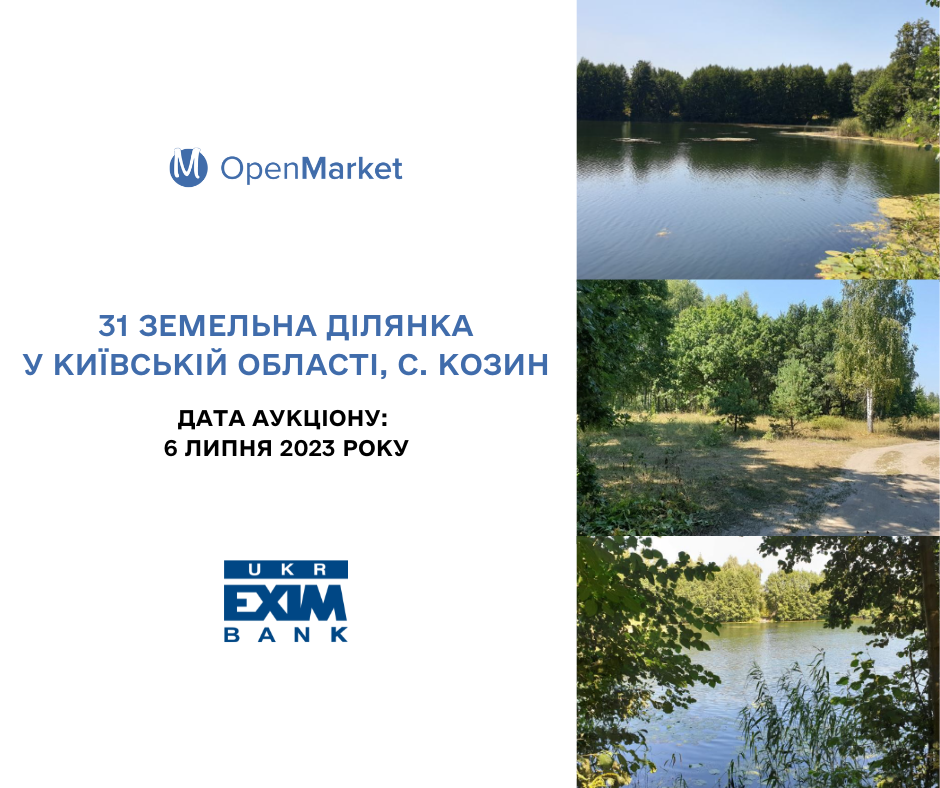 Укрексімбанк через аукціон OpenMarket перевиставив на продаж зі зниженням стартової ціни унікальні масиви земельних ділянок біля Києва - Фото